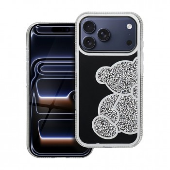 Kryt pro iPhone 18 Pro Max / 17 Pro Max Teddy Bear stříbrný