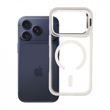Kryt Forcell F-Protect Shadow Stand Premium pro iPhone 18 Pro / 17 Pro s MagSafe a stojánkem stříbrný