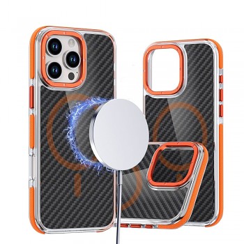 Kryt Fiber pro iPhone 18 Pro Max / 17 Pro Max s MagSafe oranžový