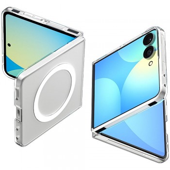Kryt Spigen AirSkin MagFit s podporou MagSafe pro Samsung Galaxy Z Flip 8 průhledný / bílý