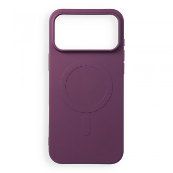 Silikonový kryt Silicone Mag Cover pro iPhone 18 Pro Max / 17 Pro Max s podporou MagSafe tmavě třešňový