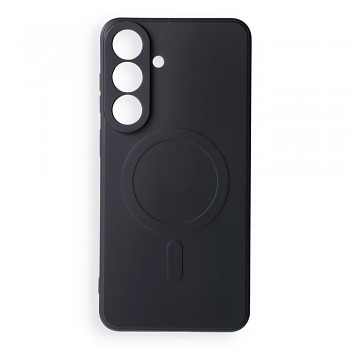 Silikonový kryt Silicone Mag Cover s ochranou fotoaparátu pro Samsung Galaxy S26 FE kompatibilní s MagSafe černý