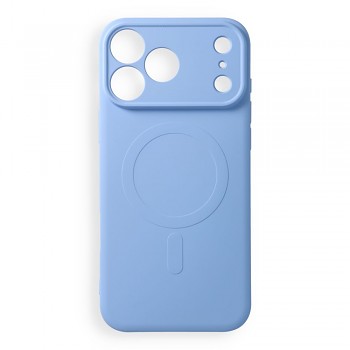 Silikonový kryt Silicone Mag Cover s ochranou fotoaparátu a podporou MagSafe pro iPhone 18 Pro Max / 17 Pro Max světle modrý