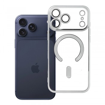 Kryt Electro Mag Cover pro iPhone 18 Pro Max / 17 Pro Max kompatibilní s MagSafe stříbrný