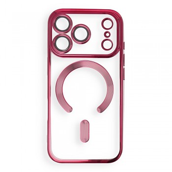 Kryt Electro Mag Cover pro iPhone 18 Pro / 17 Pro s podporou MagSafe tmavě třešňový