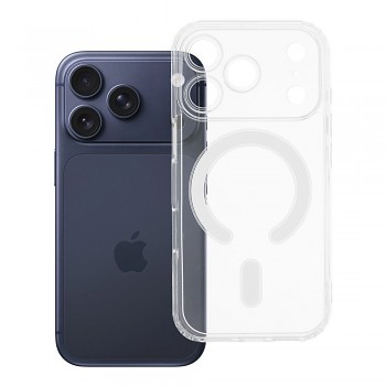 Kryt pro iPhone 18 Pro / 17 Pro Clear Mag Cover s ochranou fotoaparátu kompatibilní s MagSafe průhledný