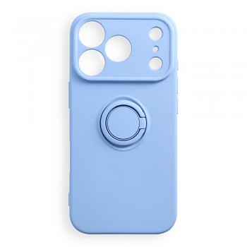 Silikonový kryt Silicone Ring pro iPhone 18 Pro / 17 Pro světle modrý