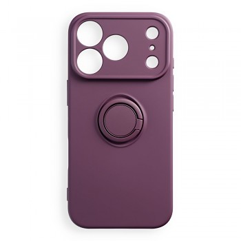 Silikonový kryt Silicone Ring pro iPhone 18 Pro / 17 Pro tmavě třešňový
