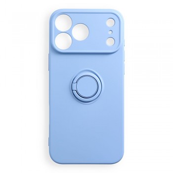 Silikonový kryt Silicone Ring pro iPhone 18 Pro Max / 17 Pro Max světle modrý