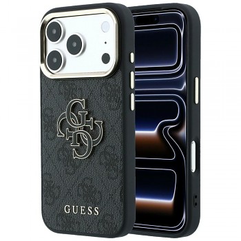 Guess 4G and Big Resin Logo kryt pro iPhone 18 Pro / 17 Pro GUE005481 černý