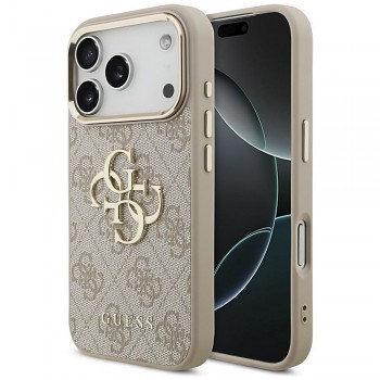 Kryt Guess PU Big 4G Classic Logo na iPhone 18 Pro / 17 Pro GUE005483 růžově zlatý