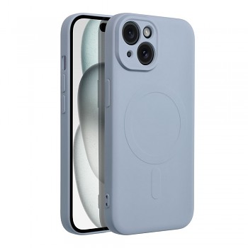 Silikonový kryt Silicone Mag Cover s MagSafe a ochranou fotoaparátu pro iPhone 15 světle modrý