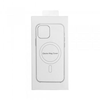 Kryt Electro Mag Cover pro iPhone 13 Pro Max s MagSafe stříbrný