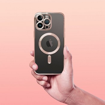 Kryt Electro Mag Cover pro iPhone 16 Pro s podporou MagSafe hnědý