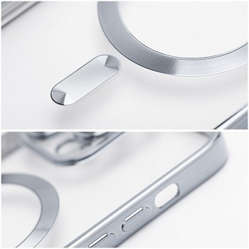 Kryt Electro Mag Cover pro Samsung Galaxy S25 FE s MagSafe stříbrný