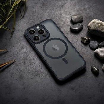 Kryt Full Matte Mag Cover pro iPhone 12 s MagSafe černý