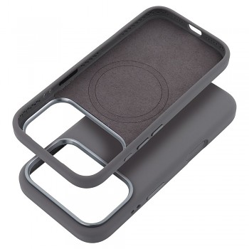 Kryt pro iPhone 15 Forcell F-Protect Frame Premium s MagSafe šedý