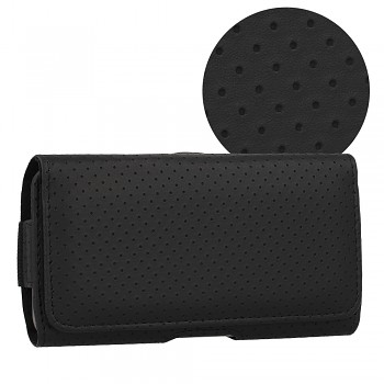HIT Belt Holster pouzdro na opasek XL pro iPhone 17 Pro Max / iPhone 16 Pro Max / Samsung Galaxy A55 5G / A53 / S25 / S24 design 4 černé (167x83 mm)