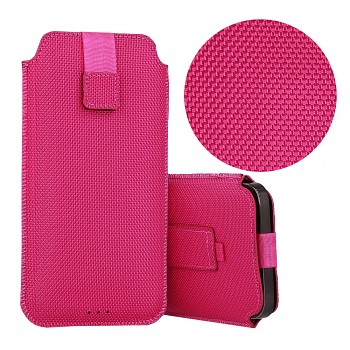 HIT Pouch Case velikost XL pro iPhone 15 / 15 Pro / iPhone 16 / 16 Pro / Samsung Galaxy S24 / S24 Plus / S25 / S25 Plus / A53 / A55 5G růžové