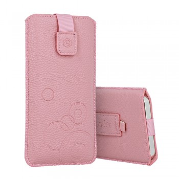 Univerzální pouzdro WONDER Deko velikost XL pro iPhone 16 / 16 Pro / 17 Pro / 18 Pro / Samsung Galaxy S25 / S25+ / S26 / S26+ / A54 / A56 / Xiaomi 17T růžové