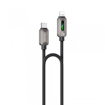 Yesido CA199 datový kabel USB-C na Lightning 27W 3A 1.2m černý