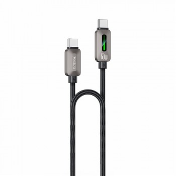 Yesido datový kabel CA198 USB-C na USB-C 60W 3A 1.2 m černý