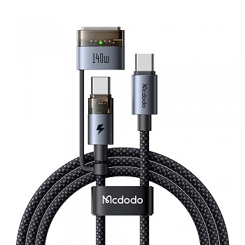 Mcdodo 2in1 datový kabel CA-8860 USB-C na USB-C / MagSafe 3 240W 2m černý