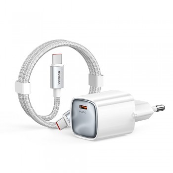 Mcdodo Nano Series CH-4432 síťová nabíječka 45W s kabelem USB-C 1.2m bílá