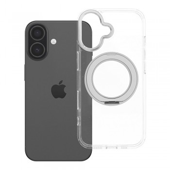 Kryt Frame Circle Stand pro iPhone 17 kompatibilní s MagSafe průhledný
