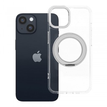 Kryt pro iPhone 14 Frame Circle Stand kompatibilní s MagSafe průhledný