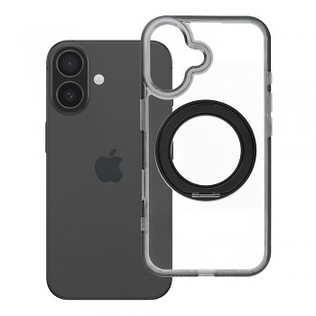 Kryt Frame Circle Stand pro iPhone 16 s podporou MagSafe černý