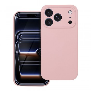 Silikonový kryt 2 mm s ochranou fotoaparátu pro iPhone 18 Pro / 17 Pro s podporou MagSafe pudrově růžový