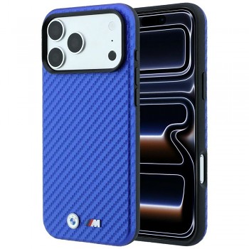 BMW M Carbon Metal Logo MagSafe kryt pro iPhone 18 Pro / 17 Pro modrý