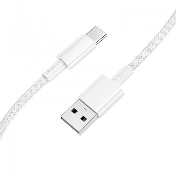 Borofone BX117 Source nabíjecí kabel USB na USB-C 1 m bílý