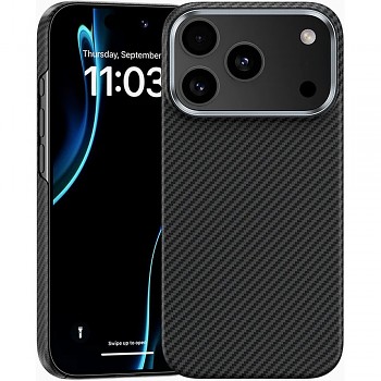 Benks ArmorAir Magnetic 600D Kevlar kryt pro iPhone 18 Pro / 17 Pro s kovovým rámečkem černý