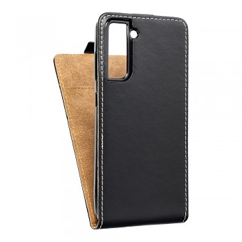 Vertikální flipové pouzdro Slim Flexi Fresh pro Samsung Galaxy S21 FE černé