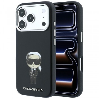 Karl Lagerfeld Smooth Ikonik Sketch kryt pro iPhone 18 Pro / 17 Pro s MagSafe černý