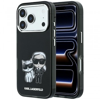 Karl Lagerfeld Smooth Karl & Choupette Bodies Sketch MagSafe kryt pro iPhone 18 Pro / 17 Pro černý