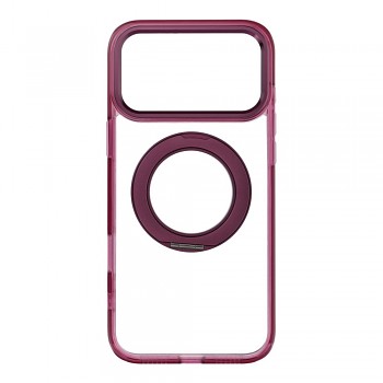 Kryt Frame Circle Stand pro iPhone 18 Pro Max / 17 Pro Max s MagSafe a stojánkem tmavě třešňový