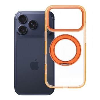 Kryt pro iPhone 18 Pro Max / 17 Pro Max Frame Circle Stand s MagSafe oranžový