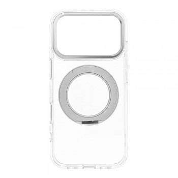 Kryt Frame Circle Stand pro iPhone 18 Pro / 17 Pro s podporou MagSafe průhledný