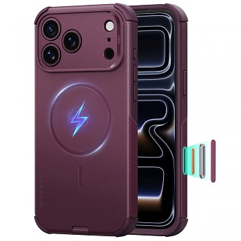 ESR Cyber HaloLock kryt pro iPhone 18 Pro Max / iPhone 17 Pro Max matný vínový
