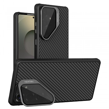 Nillkin CarboProp Magnetic kryt pro Samsung Galaxy S25 Ultra s poloprůhledným černým krytem fotoaparátu černý