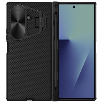 Nillkin CamShield Prop kryt pro Samsung Galaxy Z Fold7 s kovovou krytkou fotoaparátu a držákem S Pen černý