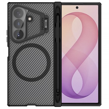 Nillkin CamShield Pro Magnetic kryt pro Samsung Galaxy Z Fold8 Ultra s průhlednou krytkou fotoaparátu a držákem S Pen průhledný černý