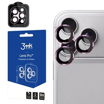 Tvrzené sklo na objektiv 3mk Lens Protection Pro pro iPhone 18 Pro / iPhone 18 Pro Max tmavě fialové