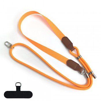 Nastavitelný popruh na krk a crossbody pro pouzdra na telefon Techsuit UrbanLoop TLN1O 100cm-140cm oranžový