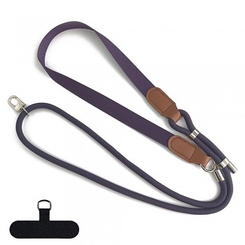 Techsuit - UrbanLoop (TLN13P) - Neck/Crossbody Wear, for Phone Cases, 100cm-140cm Length Adjustmen, Nylon + PU - Purple