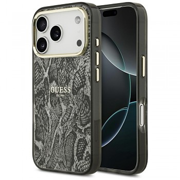 Kryt Guess Python Pattern MagSafe GUHMP18LHIMPYGK na iPhone 18 Pro / iPhone 17 Pro černý