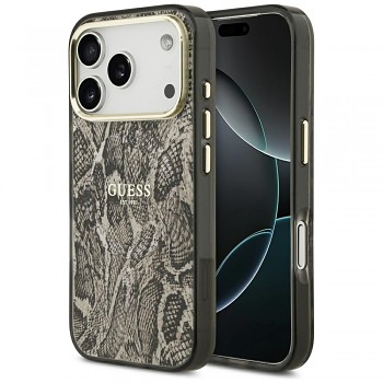 Guess Python Pattern MagSafe GUHMP18XHIMPYGW kryt pro iPhone 18 Pro Max / iPhone 17 Pro Max hnědý